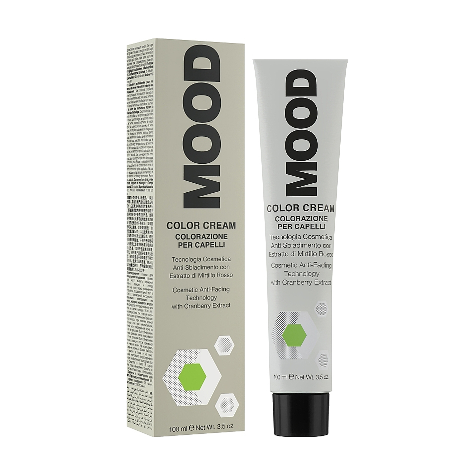 Перманентна крем-фарба для волосся Mood Color Cream 5.00 Light Intense Brown, 100 мл